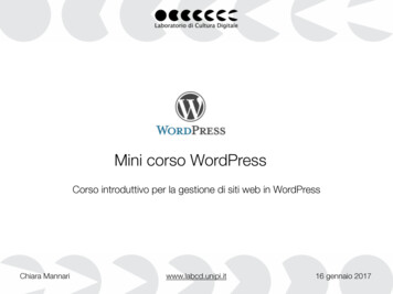 Mini Corso WordPress - Labcd.unipi.it