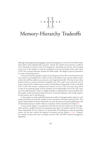 Memory-Hierarchy Tradeoffs - Brown University