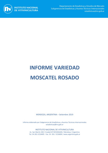 INFORME VARIEDAD MOSCATEL ROSADO - Argentina.gob.ar