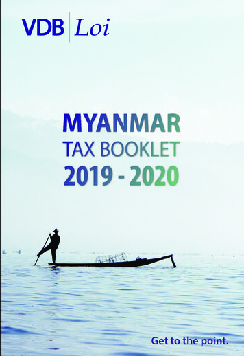 Myanmar Tax Booklet 2020 - 2021 - LOI