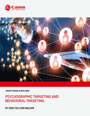 CUSA NAPCO Psychographic Behavioral Targeting - Canon Global