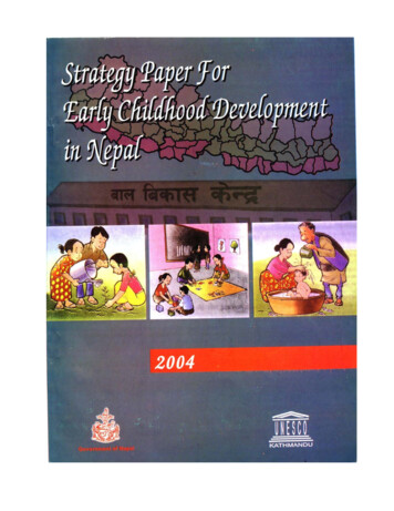 Strategy Papaer For ECD