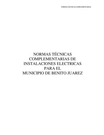 Normas Técnicas Complementarias De Instalaciones Electricas Para El .