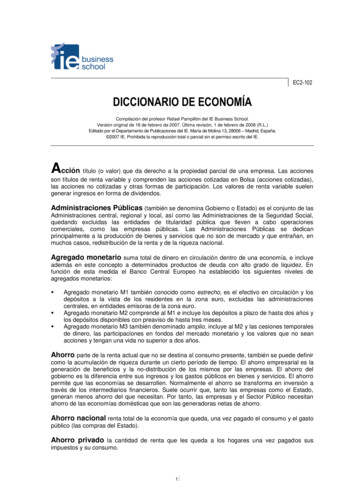 DICCIONARIO DE ECONOMÍA - Economy Weblog