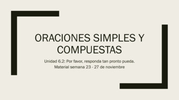 ORACIONES SIMPLES Y COMPUESTAS - Español 6