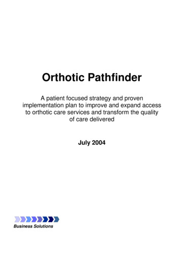 Orthotic Pathfinder Report July 2004 - Asymmetric Leadership