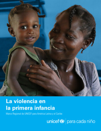 La Violencia En La Primera Infancia - UNICEF
