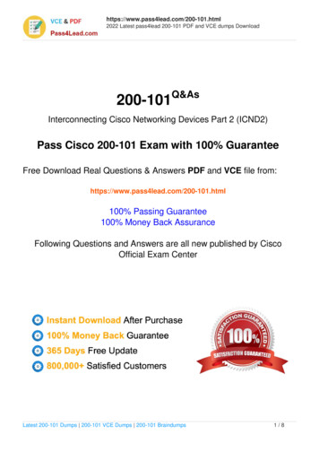 Cisco Pass4lead 200-101 2022-02-22 By Amtun 125