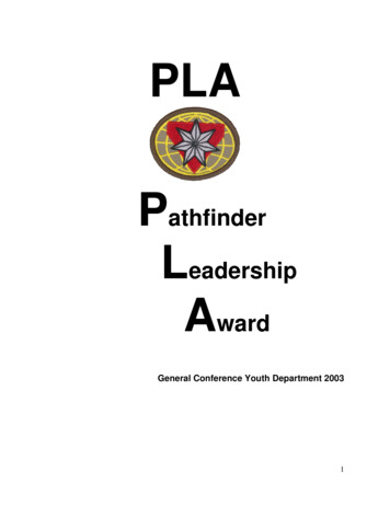 PLA Pathfinder Leadership Award - Northern Conference Of The Seventh .