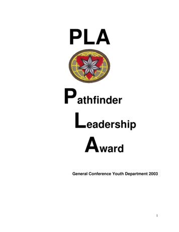 PLA Pathfinder Leadership Award - Adventist Youth Ministries