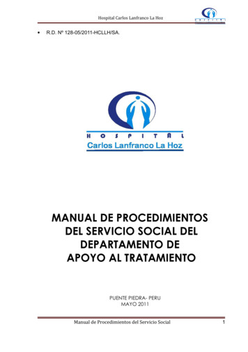 Manual De Procedimientos Del Servicio Social Del Departamento De Apoyo .