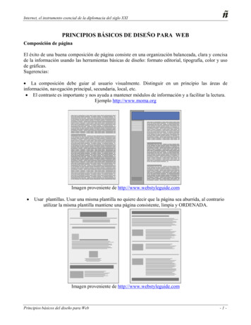 PRINCIPIOS BÁSICOS DE DISEÑO PARA WEB - Astalaweb