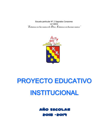 PROYECTO EDUCATIVO INSTITUCIONAL - Ministerio De Educación
