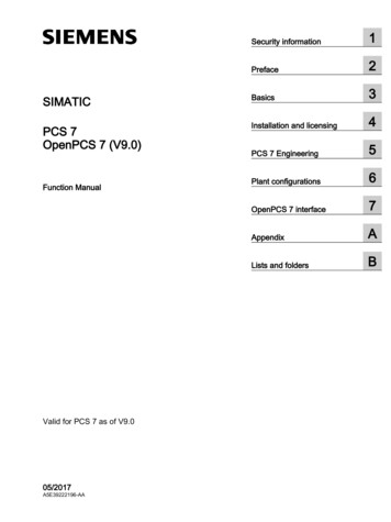OpenPCS 7 (V9.0) - Siemens