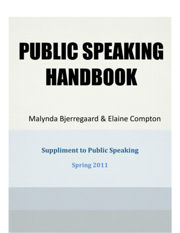 PUBLIC SPEAKING HANDBOOK - Pennsylvania State University