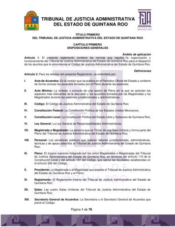 Tribunal De Justicia Administrativa Del Estado De Quintana Roo