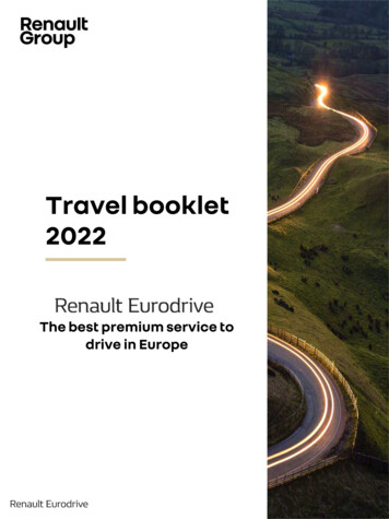 Travel Booklet 2022 - Renault Eurodrive