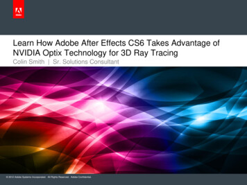 Adobe After Effects CS6 & NVIDIA Optix Technology 3D Ray Tracing