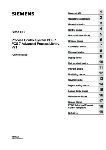 PCS 7 Advanced Process Library V71 - Siemens