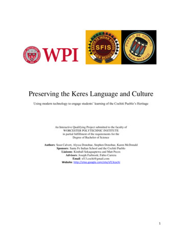 Preserving The Keres Language And Culture Word Doc