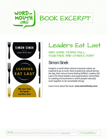 Leaders Eat Last - Wordofmouth 