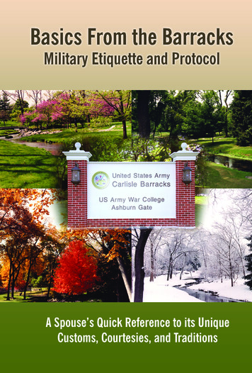 Spouses Ediquette Book - Army War College