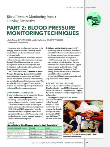Blood Pressure Monitoring From A Nursing Perspective PART 2: BLOOD .
