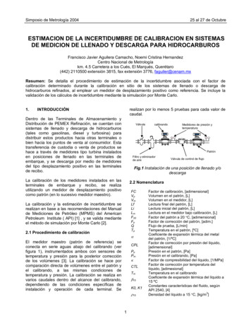 Estimacion De La Incertidumbre De Calibracion En Sistemas De Medicion .