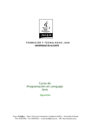 Curso De Programación En Lenguaje Java