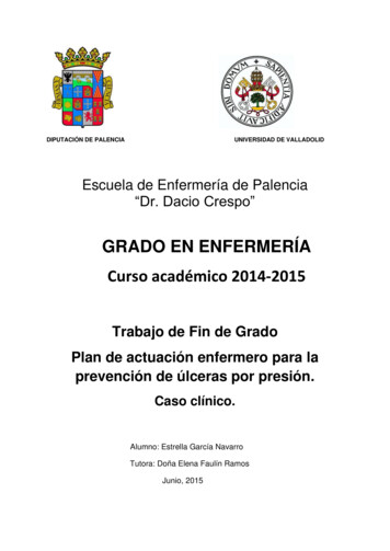 GRADO EN ENFERMERÍA Curso Académico 2014-2015 - UVa
