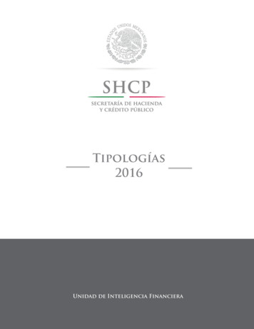 Tipologías 2016 - Gob