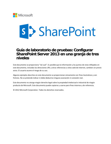Guía De Laboratorio De Pruebas: Configurar SharePoint Server 2013 En .