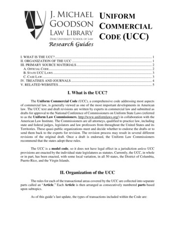 Uniform Laws Annotated - Duke University School Of Law