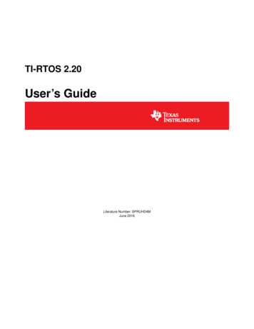 TI-RTOS 2.15 User's Guide (Rev. K) - Texas Instruments