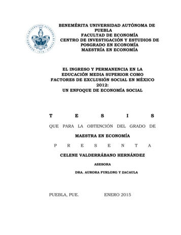 B Benemérita Universidad Autónoma De Puebla Facultad De Economía Centro .