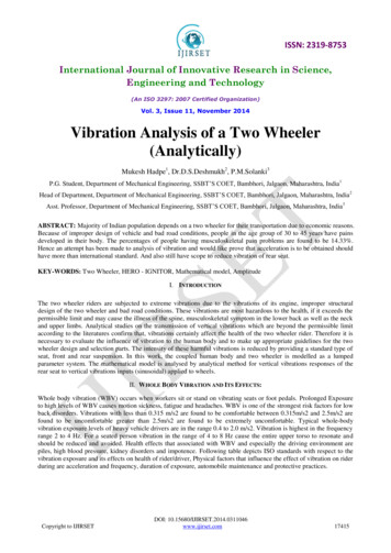 Vibration Analysis Of A Two Wheeler (Analytically) - Rroij 