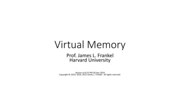 Virtual Memory - Harvard Extension School CSCI E-93