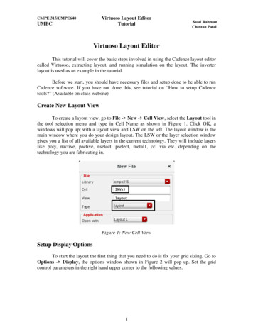 Virtuoso Layout Editor - Department Of Computer Science And Electrical .