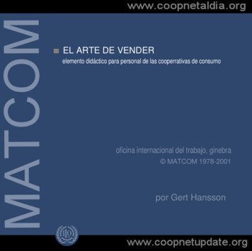 EL ARTE DE VENDER - International Labour Organization
