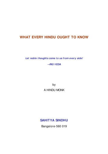 What Every Hindu Ought To Know - Lakshminarayanlenasia 