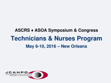 Technicians & Nurses Program