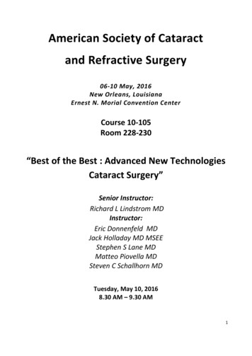 American Society Of Cataract And Refractive Surgery