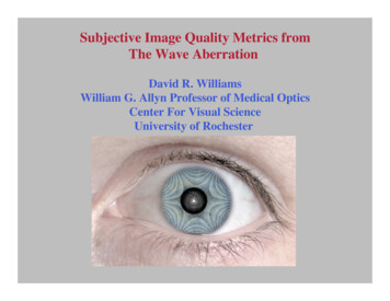 Subjective Image Quality Metrics From The Wave Aberration