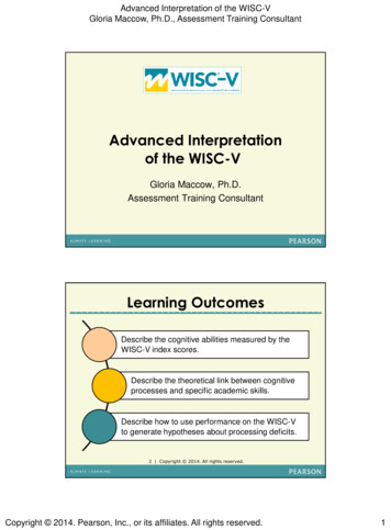 Advanced Interpretation Of The WISC-V