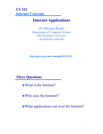 Internet Applications - Old Dominion University