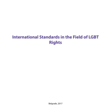International Standards In The Field Of LGBT Rights