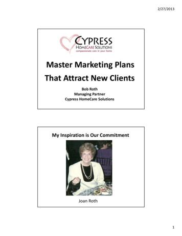Bob Roth - Master Marketing Plans That Attract New Clients .