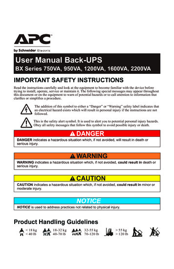 User Manual Back-UPS