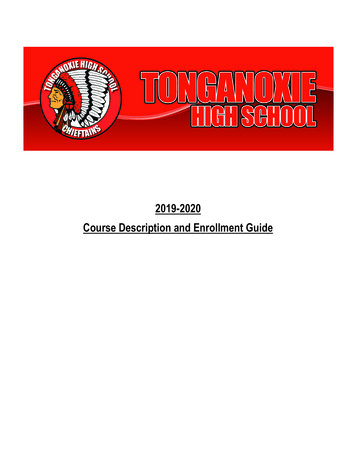 2019-2020 Course Description And Enrollment Guide