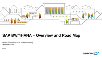 SAP BW/4HANA Overview And Road Map